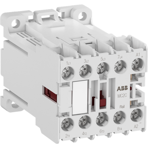 MC2C400ATWID-RAIL Mini Contactor 51 ... 90 V DC - 4 NO - 0 NC - Screw Terminals image 2