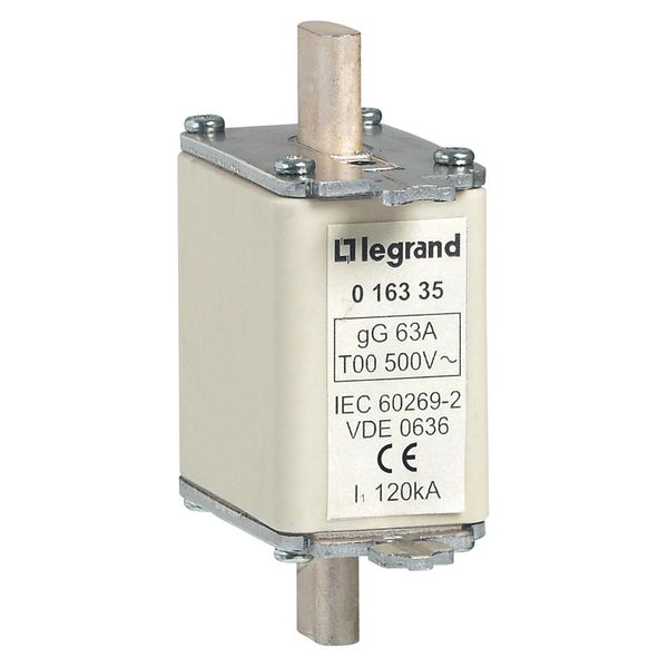 HRC blade type cartridge fuse - type gG - size 00 - 63 A - with indicator image 1