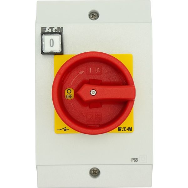 SUVA safety switches, T3, 32 A, surface mounting, 2 N/O, 2 N/C, Emergency switching off function, with warning label „safety switch”, Indicator light image 4