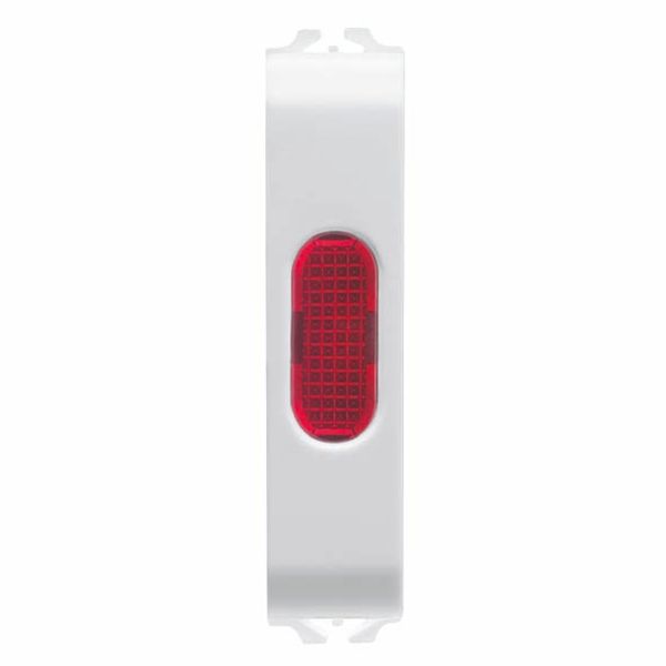 SINGLE INDICATOR LAMP - RED - 1/2 MODULE - GLOSSY WHITE - CHORUSMART image 2