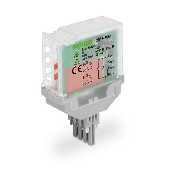 Relay module Nominal input voltage: 24 VDC 1 break and 1 make contact image 1