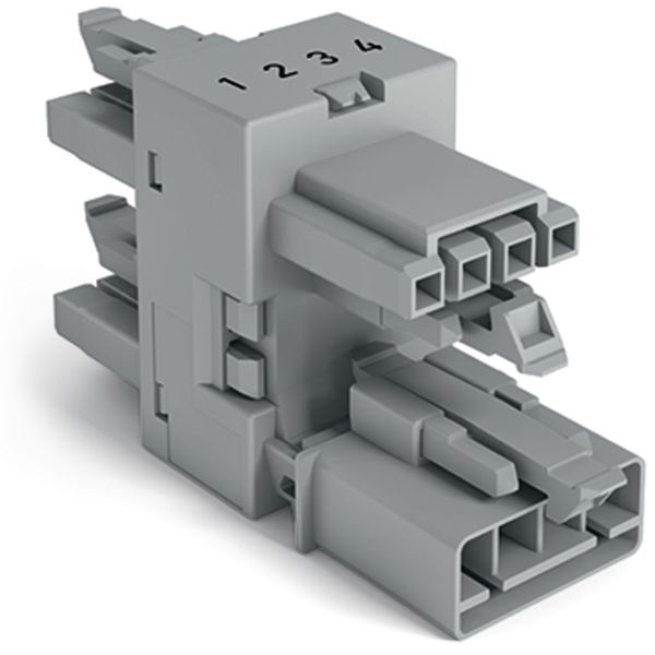 3-way distribution connector 4-pole Cod. B gray image 2