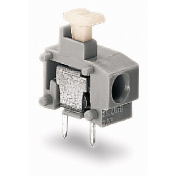 Stackable PCB terminal block push-button 1.5 mm² light gray image 1