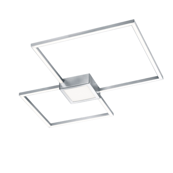 Hydra LED ceiling lamp 2-pc brushed steel image 1