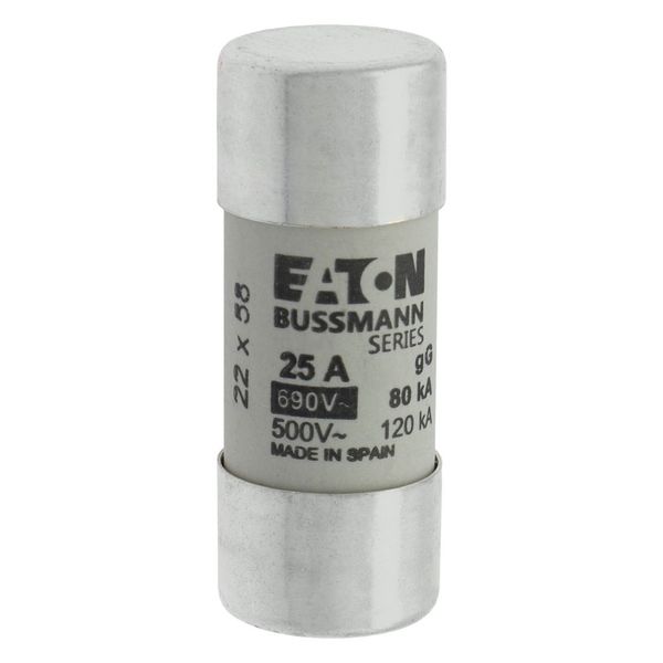 Fuse-link, LV, 25 A, AC 690 V, 22 x 58 mm, gL/gG, IEC image 6