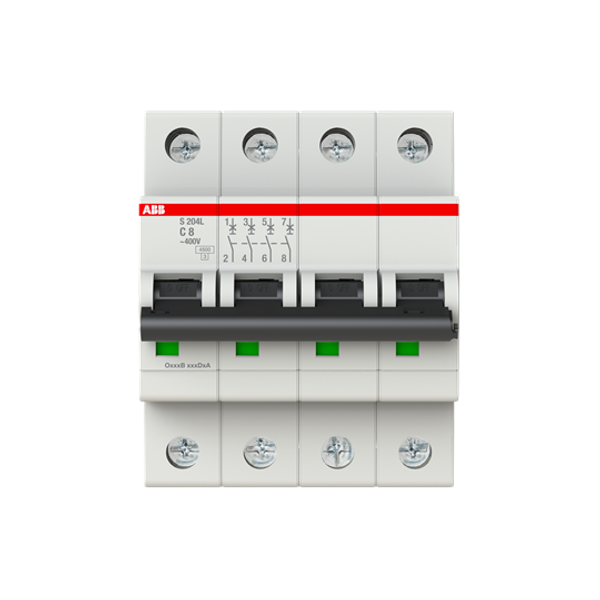 S204L-C8 Miniature Circuit Breaker - 4P - C - 8 A image 1