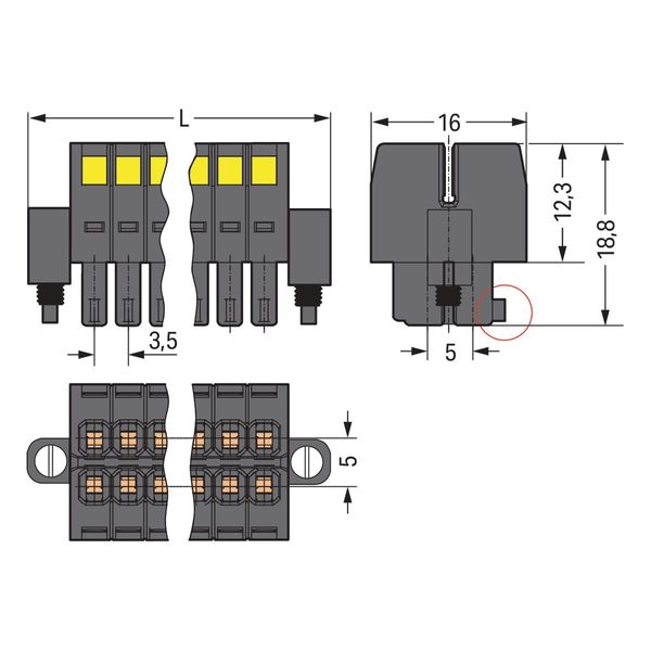 1-conductor female connector, 2-row CAGE CLAMP® 1.5 mm² black image 4