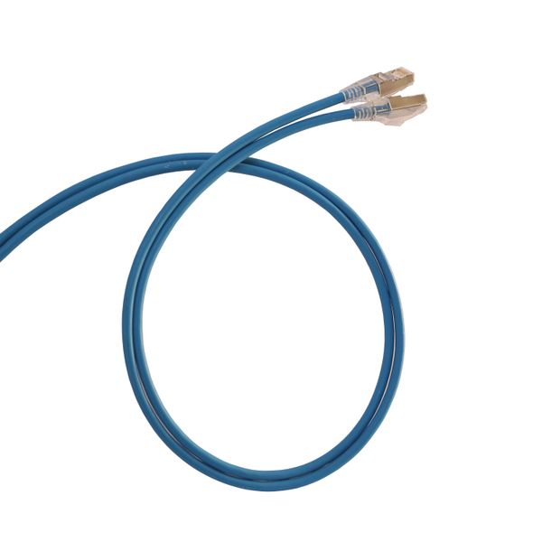 Patch cord RJ45 category 6 F/UTP high density standard LSZH blue 3 meters image 1