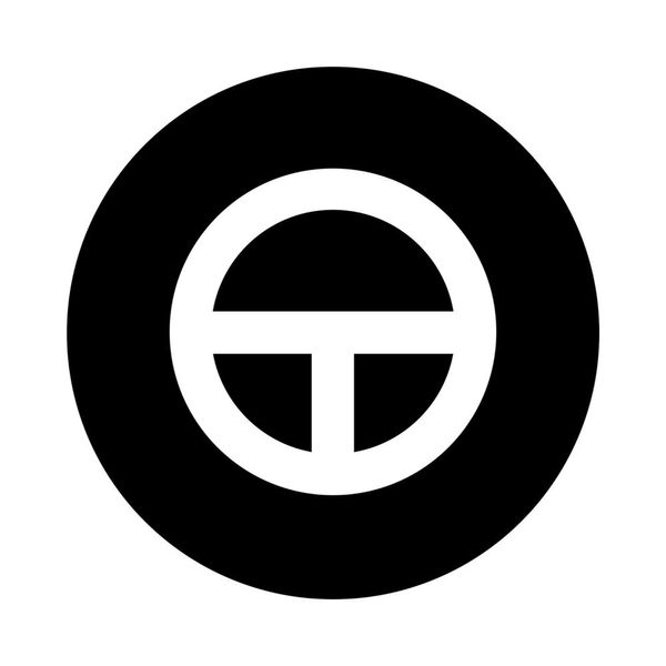 Button plate, flat black, inching symbol image 1