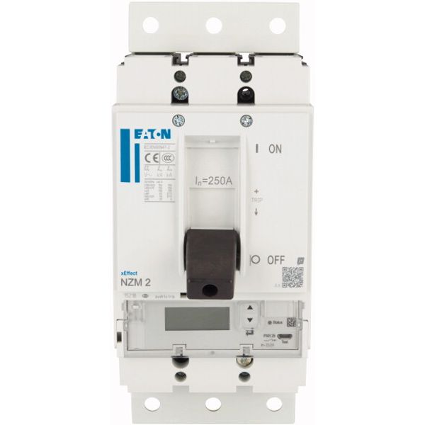 NZM2 PXR25 circuit breaker - integrated energy measurement class 1, 250A, 3p, Screw terminal, plug-in technology image 3