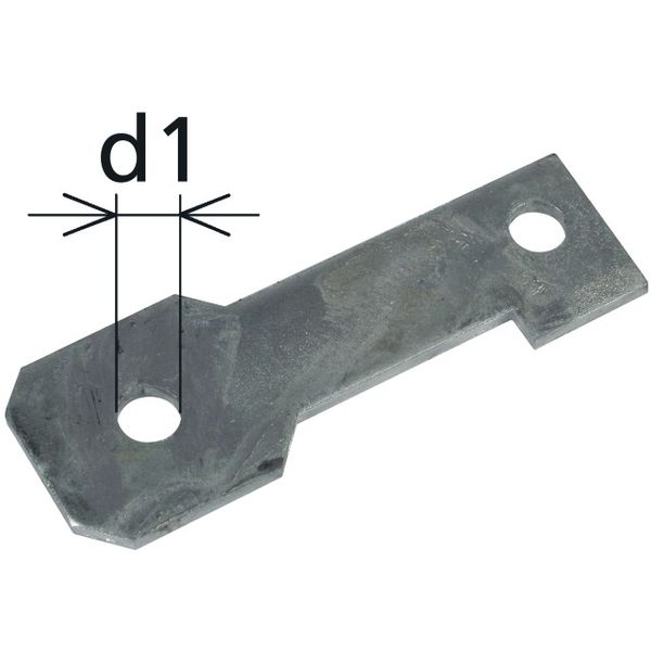 Flat connection bracket IF3 bore diameter d1 11 mm image 1