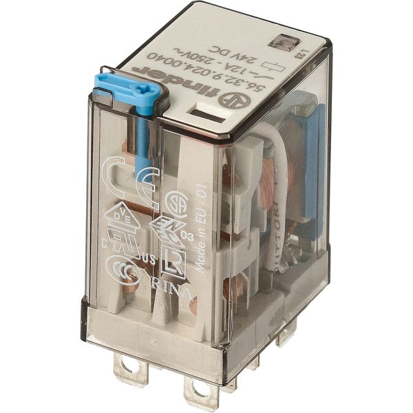Miniature power Rel. 2CO 12A/24VDC/Agni/Test button/Mech.ind. (56.32.9.024.0040) image 3