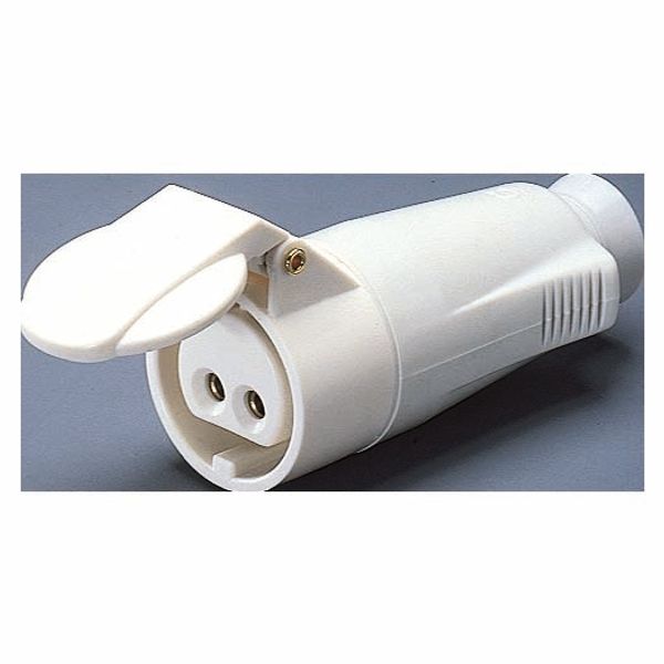 STRAIGHT CONNECTOR - IP44 - 2P 16A 40-50V 50-60HZ - WHITE - 12H - SCREW WIRING image 2