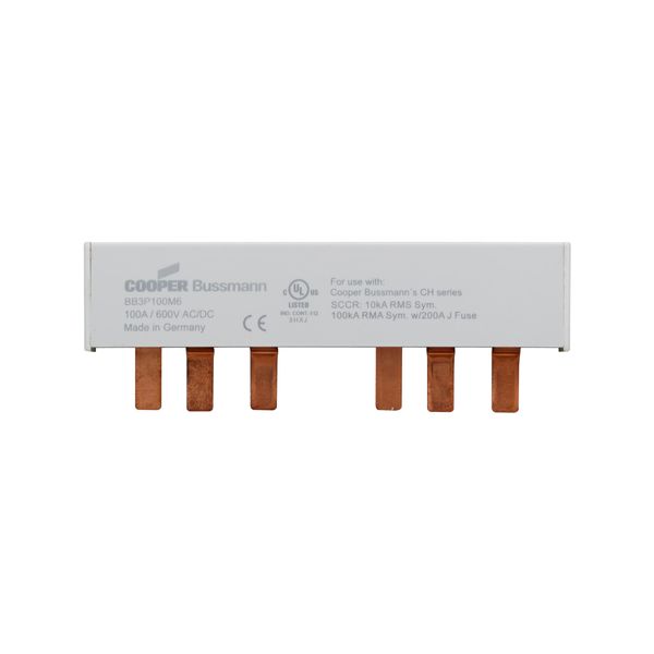 BUSBAR, low voltage, 100 A, AC 600 V, DC 600 V, 23 x 37 x 159 mm, 9P, UL image 15