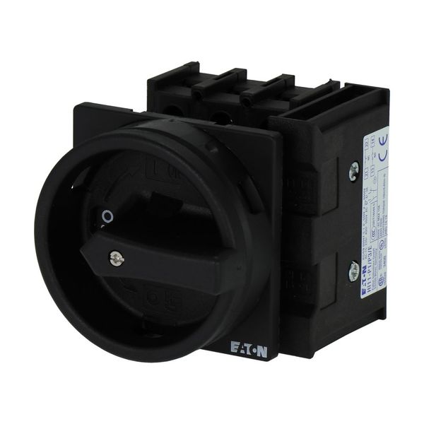 Main switch, P1, 40 A, flush mounting, 3 pole + N, STOP function, With black rotary handle and locking ring, Lockable in the 0 (Off) position image 5