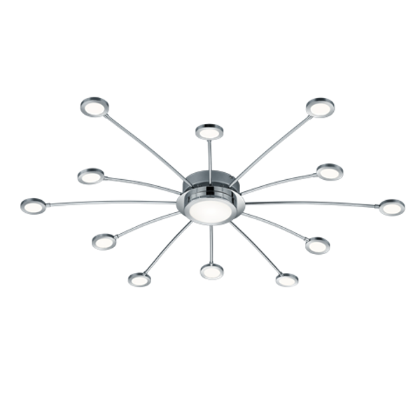 Bodrum LED ceiling lamp 100 cm chrome image 1