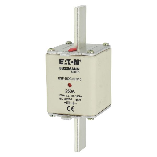 Fuse-link, high speed, 250 A, DC 1000 V, NH2, 54 x 61 x 150 mm, gBat, IEC, blade connection image 10