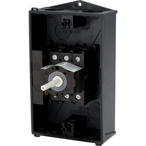 Safety switch, P1, 25 A, 3 pole, 1 N/O, 1 N/C, STOP function, With black rotary handle and locking ring, Lockable in position 0 with cover interlock, image 8