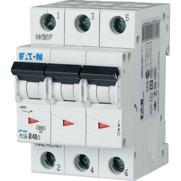 Miniature circuit breaker (MCB), 40 A, 3p, characteristic: C image 4