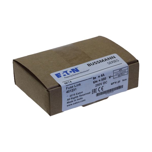 Fuse-link, LV, 4 A, AC 550 V, DC 250 V, BS88/A1, 14 x 56 mm, gL/gG, BS image 15