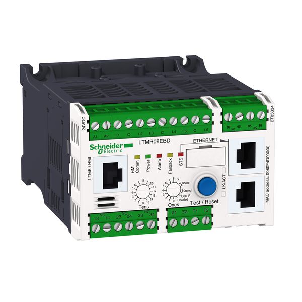 Motor Management, TeSys T, motor controller, Ethernet/IP, Modbus/TCP, 6 inputs, 3 outputs, 5 to 100A, 100 to 240 VAC image 1