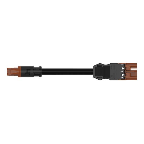 pre-assembled connecting cable Eca Socket/open-ended black image 2