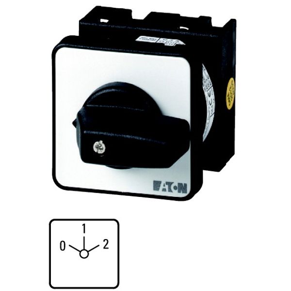 Multi-speed switches, T0, 20 A, flush mounting, 2 contact unit(s), Contacts: 4, 60 °, maintained, With 0 (Off) position, 0-1-2, SOND 29, Design number image 1