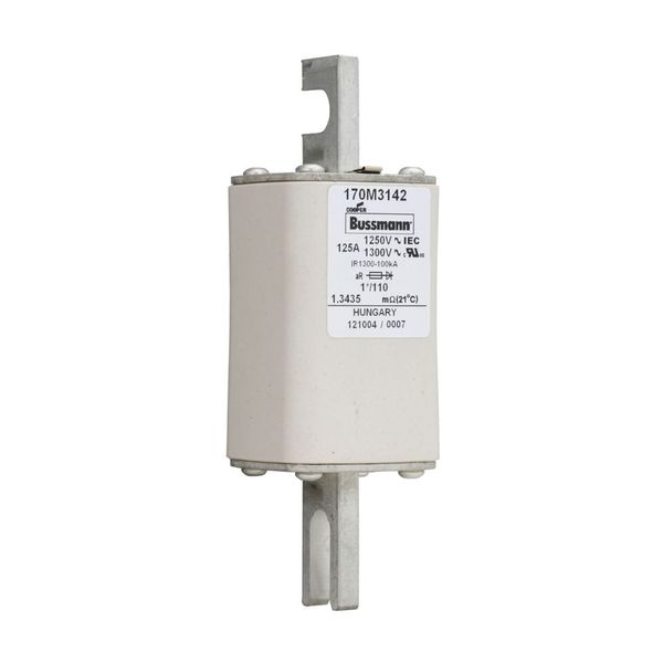 Fuse-link, high speed, 125 A, AC 1250 V, compact size 1, 45 x 45 x 138 mm, aR, DIN, IEC, single indicator image 7