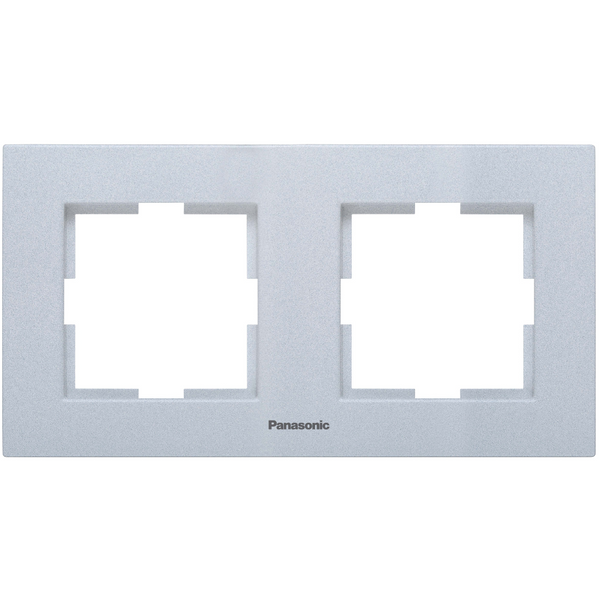 Karre Plus Accessory Silver Two Gang Frame image 1