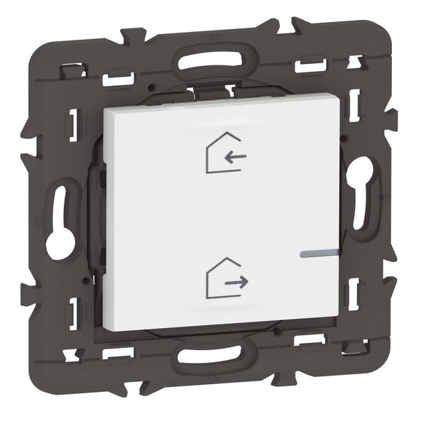 Wireless control for 2 departure/arrival scenarios for connected installation Mosaic with Netatmo - white without plate image 1