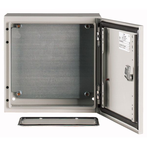 Wall enclosure with mounting plate, HxWxD=300x300x150mm image 1