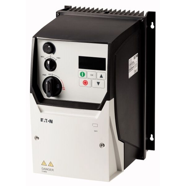 Variable frequency drive, 400 V AC, 3-phase, 18 A, 7.5 kW, IP66/NEMA 4X, Radio interference suppression filter, OLED display, Local controls image 1