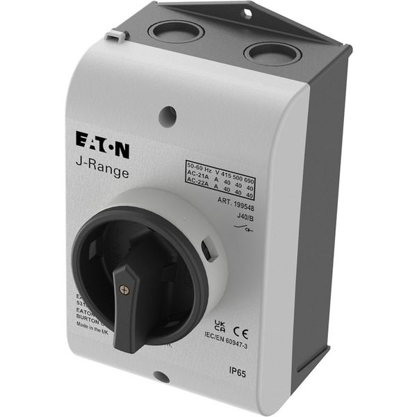 Main switch, 40 A, surface mounting, 3 pole, STOP function, With black rotary handle and locking ring, Lockable in the 0 (Off) position image 13