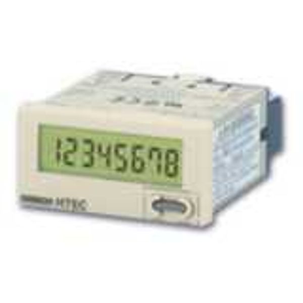 Total counter, 1/32DIN (48 x 24 mm), self-powered, LCD, 8-digit, 30cps image 2