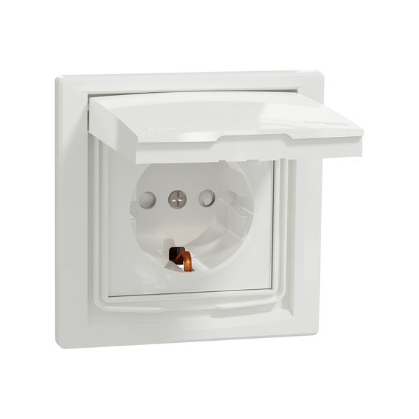 Single socket outlet with IP44 image 1