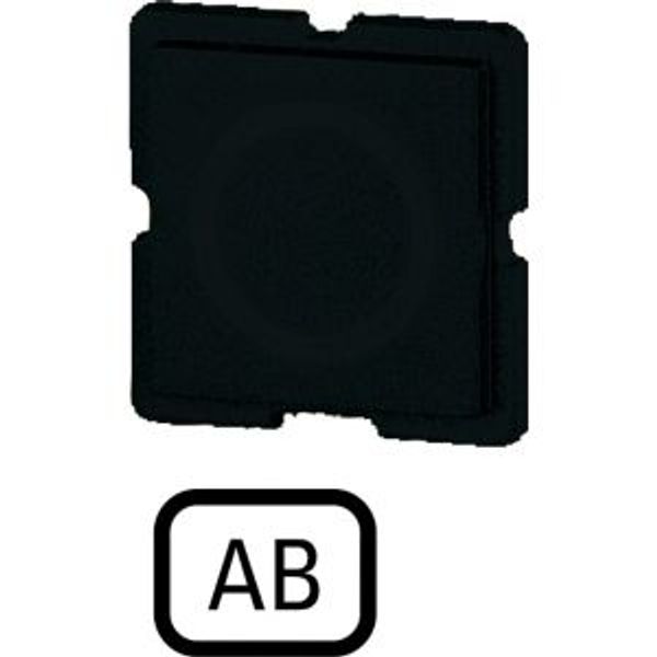 Button plate for push-button, Inscription: AB, 25 x 25 image 2