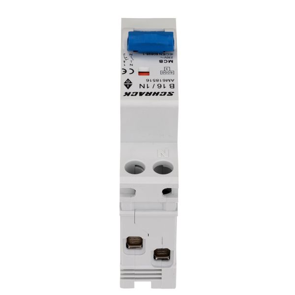 Miniature Circuit Breaker (MCB) AMPARO 6kA, B 16A, 1+N, 1MW image 3