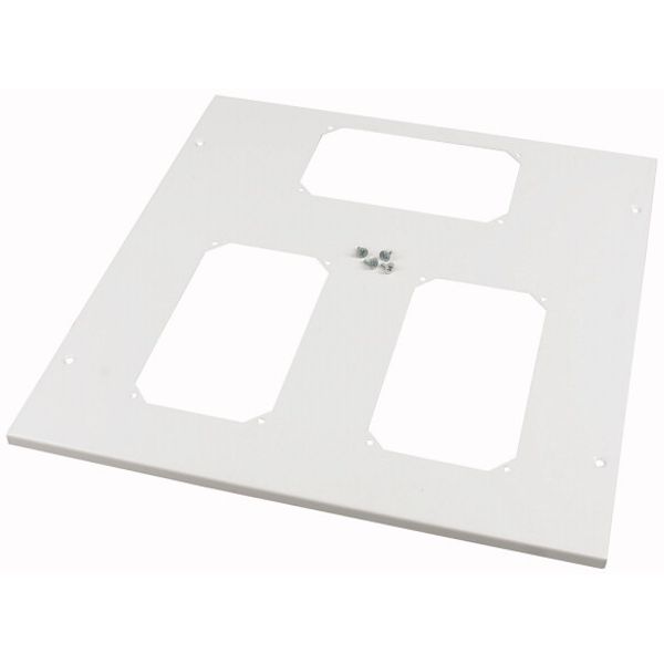 Top plate, F3A-flanges XF, for, WxD=800x800mm, IP55, grey image 1