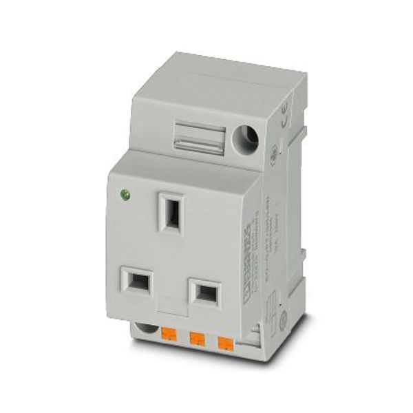 Socket outlet for distribution board Phoenix Contact EO-G/PT/SH/LED 250V 13A AC image 2
