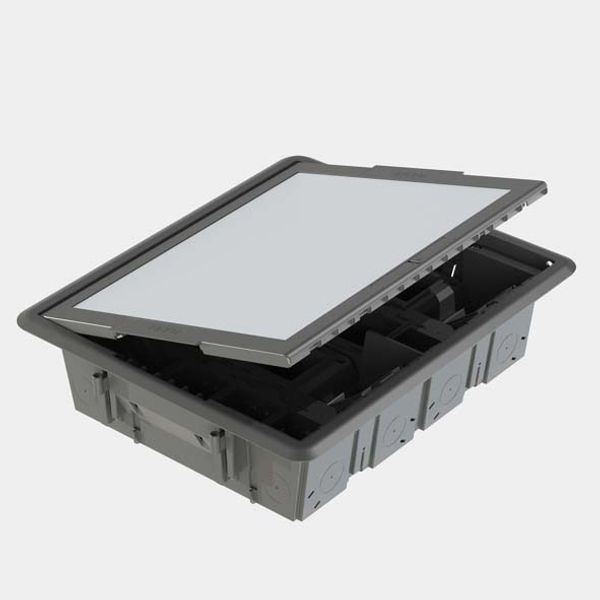 UNDERFLOOR OUTLET BOX - INOX COVER - 32 MODULES SYSTEM image 2