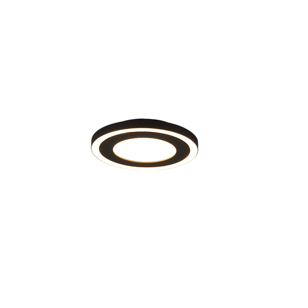 Carus LED ceiling lamp 20 cm matt black image 1