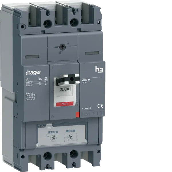 Circuit breaker x630 TM 3P-3D 250A 50kA image 1