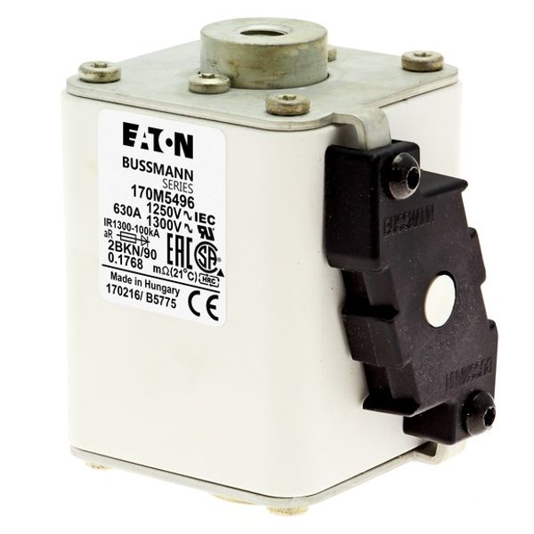 Fuse-link, high speed, 700 A, AC 1250 V, size 2, 61 x 77 x 91 mm, aR, IEC, UL, single indicator image 2