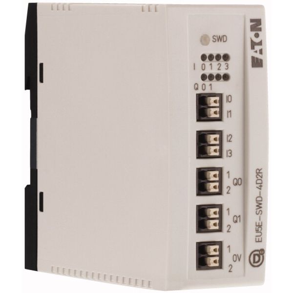 SWD I/O module, 24 V DC, 4 digital inputs, 2 digital relay outputs 3 A image 4