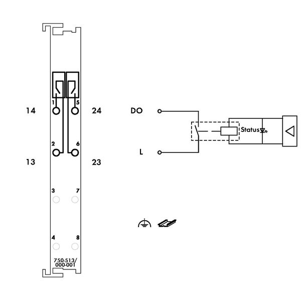 2-channel relay output AC 250 V 2.0 A light gray image 4