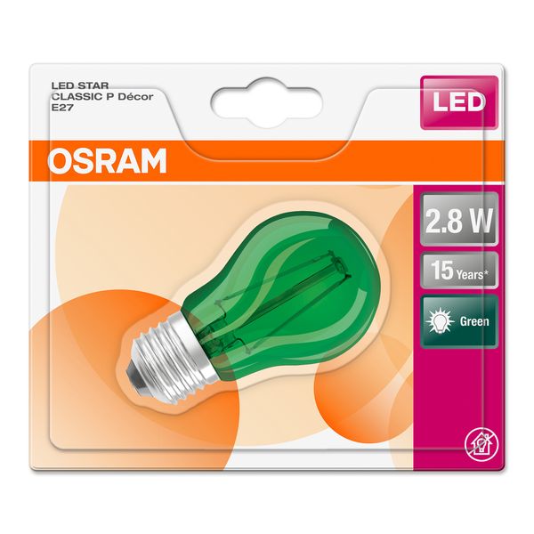 OSRAM LED Kulort Krone E27 1,6W/827 (15W) Gron image 1