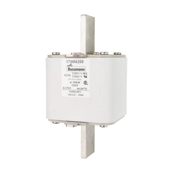 Fuse-link, high speed, 630 A, AC 1250 V, size 3, 76 x 76 x 150 mm, aR, IEC, single indicator image 9