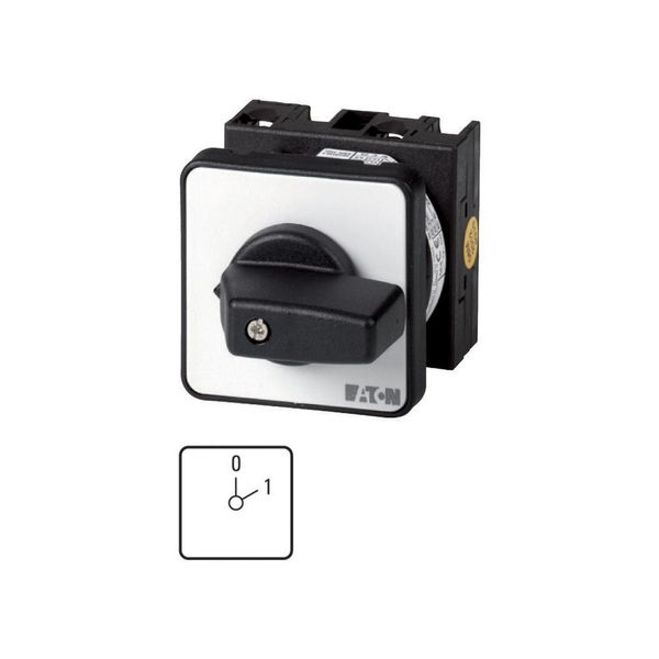 ON-OFF switches, T0, 20 A, flush mounting, 1 contact unit(s), Contacts: 2, 60 °, maintained, With 0 (Off) position, 0-1, Design number 8201 image 2