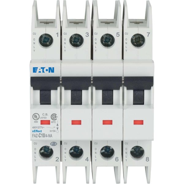 Miniature circuit breaker (MCB), 10 A, 4p, characteristic: C, NA image 8