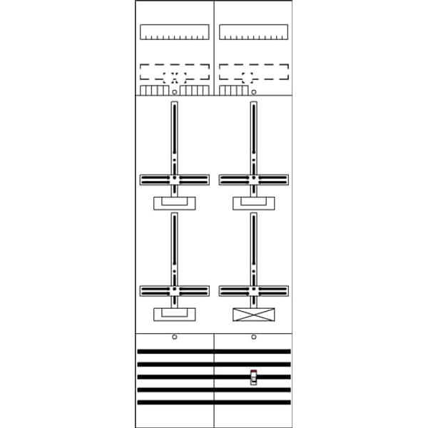 DF29B3A Meter panel, Field width: 2, Rows: 0, 1350 mm x 500 mm x 160 mm, IP2XC image 17